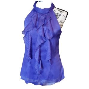 IZ Byer Purple Layered Sleeveless Top